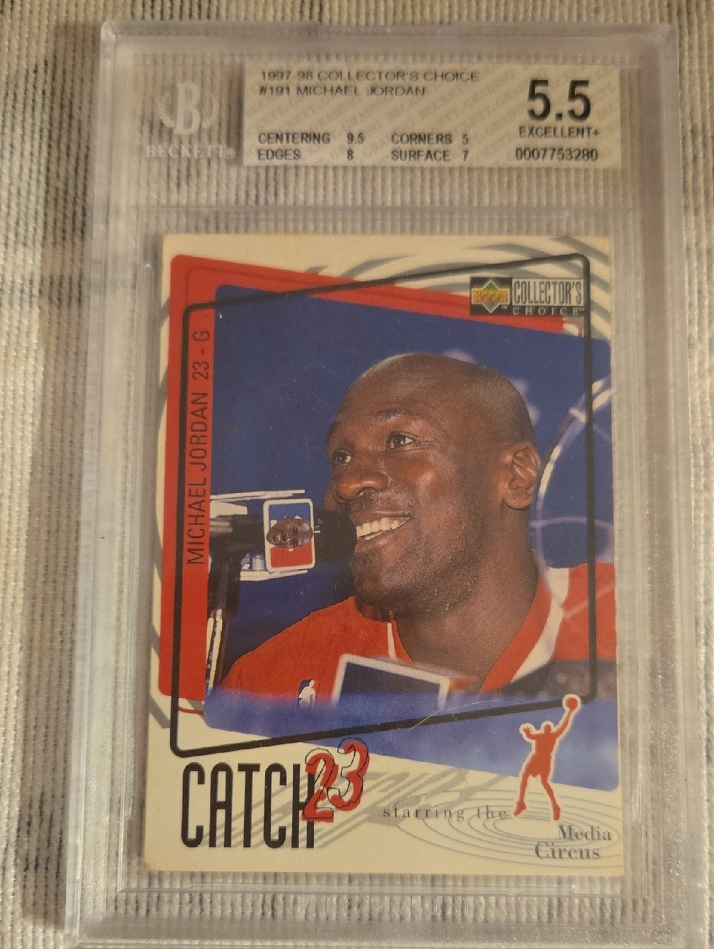 Michael Jordan 1997-98 Collector's Choice Basketball Card - Red